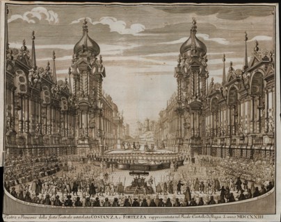 Opera Costanza e fortezza in the Prague Castle on August 28, 1723 to celebrate the coronation of Cha
