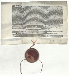 Letter of indulgence offered by Albert, archbishop of Mainz, on the authority of Pope Leo X, 1517.