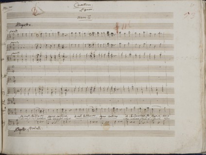 The autograph manuscript: Le nozze di Figaro, Opera buffa in four acts, 1785.
