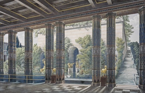 The Orianda Palace in the Crimea. Perspective View of the Grand Pool to the North of the Imperial Ga