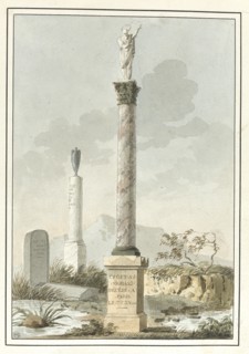 Pietas et Fides. Collection de tombeaux, sarcophages, Early 1800s.