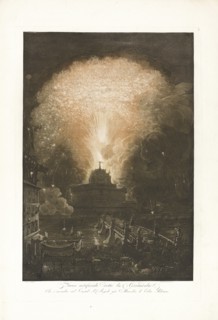 Fuoco Artificiale detto la Girandola (The Fireworks above Castel Sant'Angelo), ca. 1783.