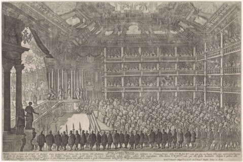 Scene from the opera Il pomo d'oro (The Golden Apple) of A. Cesti to the wedding of Leopold I and Ma