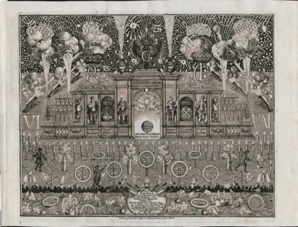 Fireworks for Charles VI on October 1, 1731 in Braunschweig, 1731.