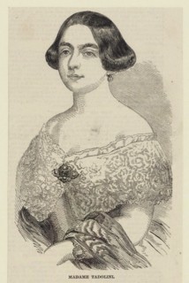 Portrait of the operatic soprano Eugenia Tadolini, née Savorani (1809-1872), 1848.