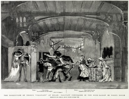 Premiere of the opera Falstaff by Giuseppe Verdi at La Scala in Milan on 9 February 1893, 1893.