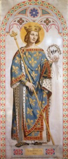 Saint Louis IX of France. Cardboard for the windows of the Chapel of St. Ferdinand, 1842.
