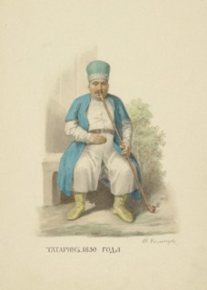 Kazan Tatar Man of 1830 (From the series Clothing of the Russian state), 1869.