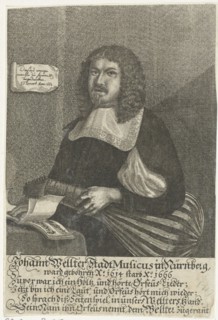 Portrait of the Nuremberg Town Musician Johann Wellter, 1668.