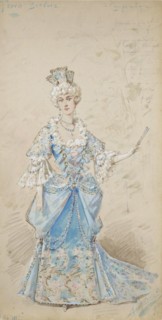 Costume design for the opera La Traviata by Giuseppe Verdi, 1899.