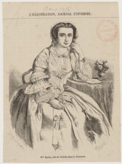 Maria Spezia (1828-1907) as Violetta in Opera La Traviata by Giuseppe Verdi, 1856.