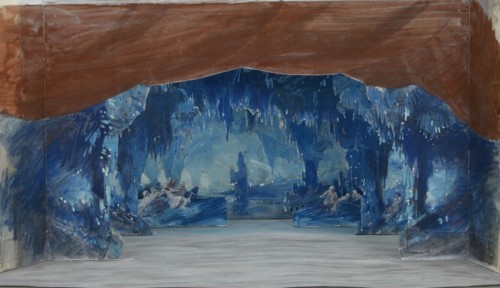 Set design for the Opera Don Carlos by Giuseppe Verdi. Paris, Théâtre de l'Opéra-Le Peletier, 11.03.
