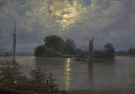 Full Moon near Pillnitz, .