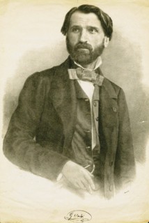 Portrait of the Composer Giuseppe Verdi (1813-1901), c. 1840.