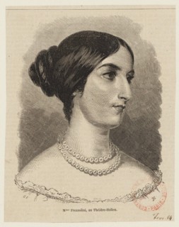 Portrait of the operatic soprano Erminia Frezzolini (1818-1884), 1840s.