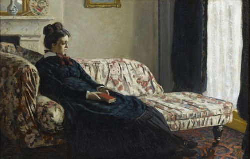 Méditation. Madame Monet au canapé, c. 1871.