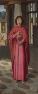 Saint John the Evangelist. The Donne Triptych, ca 1478.