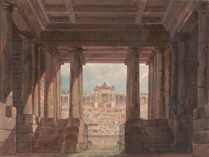 Set design for the Opera Poliuto by Gaetano Donizetti.