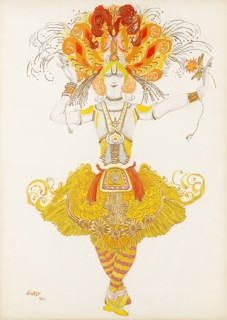 Costume design for the ballet The Firebird (L'oiseau de feu) by I. Stravinsky, 1922.