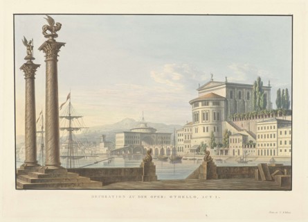 Set design for the Opera Otello by Gioachino Rossini, 1824.