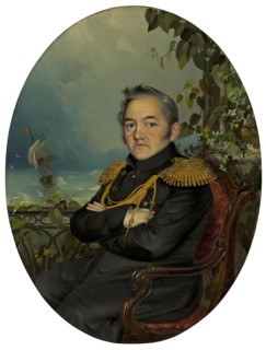 Portrait of Admiral Mikhail Lazarev (1788-1851), 1840s.