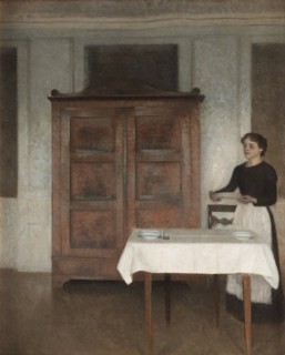 The maid laying the table, 1895.