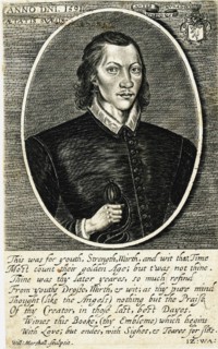 Portrait of the poet John Donne (1572-1631) at the age of 18, 1591.