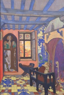 Stage design for the the theatre play Princess Maleine by M. Maeterlinck, 1913.