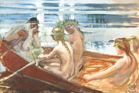 Väinämöinen's Boat-ride (Väinämöisen venematka), 1905.
