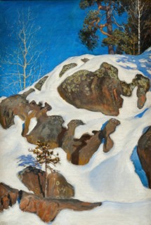 Snow on the cliffs, 1901.