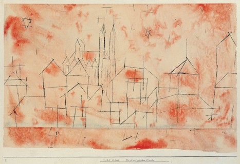 City with gothic cathedral (Stadt mit gotischem Muenster), 1925.