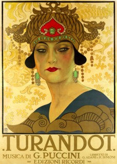 Poster for the opera Turandot at the Teatro alla Scala, 1926.
