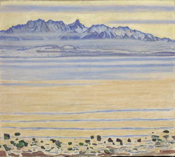 Lake Thun with Stockhorn Range, 1904.