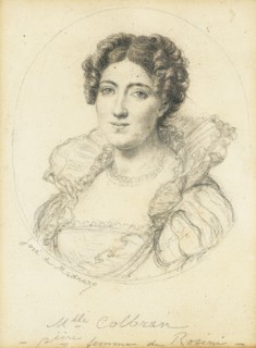 Portrait of the mezzo-soprano Isabella Colbran (1785-1845).
