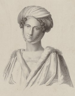 Portrait of the mezzo-soprano Isabella Colbran (1785-1845), 1824.