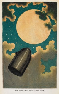 Illustration to From the Earth to the Moon by Jules Verne, 1877.