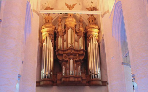 The Organ in the St. Catherine's Church in Hamburg.