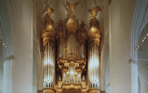 The Organ in the St. Catherine's Church in Hamburg.