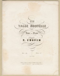 Cover page of first edition of the Grande Valse Nouvelle in A-flat Major, Op. 42, 1840.