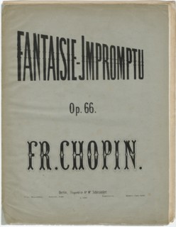 Cover page of the German edition of the Fantaisie-Impromptu, Op. 66, ca 1856.