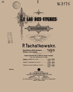 Cover of the score of the ballet Swan Lake by Pyotr Tchaikovsky, 1900.
