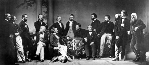 Richard Wagner in the circle of friends and admirers before the premiere of Tristan in Munich, 186