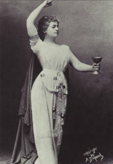 Opera singer Lilli Lehmann (1848-1929) as Isolde in Opera Tristan and Isolde by Richard Wagner, ca 1