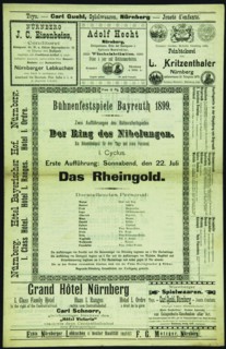 Program of the Bayreuth Festival, 1899, 1899.