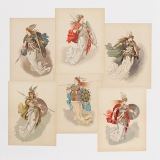 Costume designs for opera Der Ring des Nibelungen by Richard Wagner, 1889.