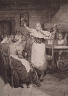 Opera Der fliegende Holländer (The Flying Dutchman) by Richard Wagner, II Act, 1894.