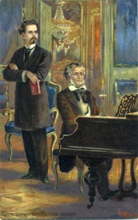 Richard Wagner and King Ludwig II, c. 1900.