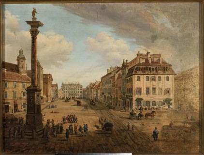 View of Krakowskie Przedmiescie from Castle Square  in Warsaw, c.1838.