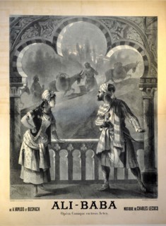 Poster for the Opéra comique Ali Baba by Charles Lecocq at the Éden-Théâtre, 28 November 1889, 188
