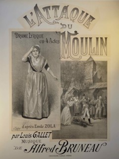 Poster for the Opera L'attaque du moulin by Alfred Bruneau, 1893.